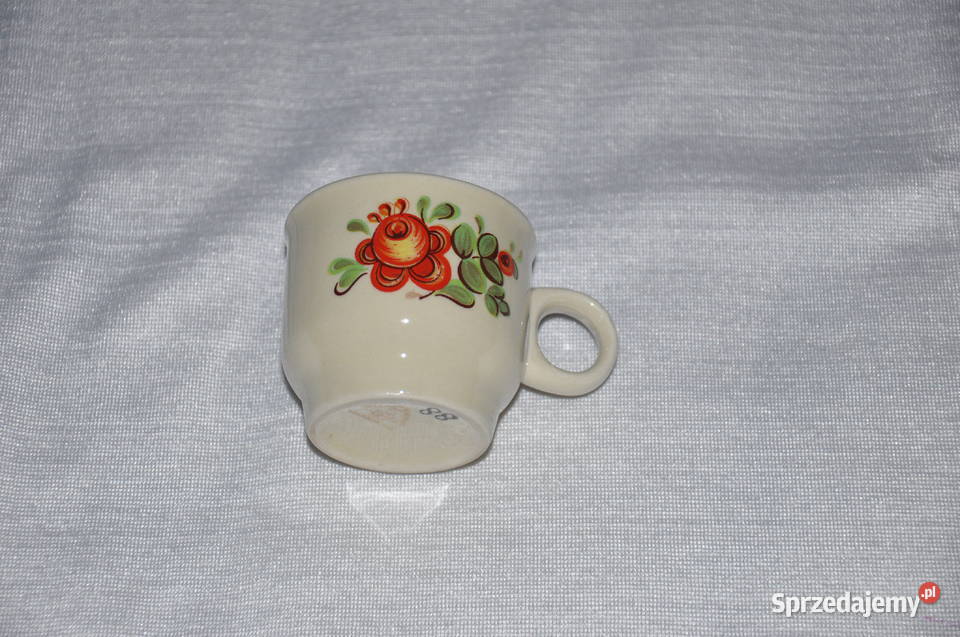 Filiżanka porcelitowa ze wzorem z Pruszkowa PRL lubelskie Lublin