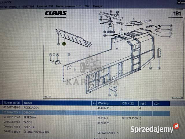 Claas Dominator Mega Osłona Poganiaczy Jastrzębniki
