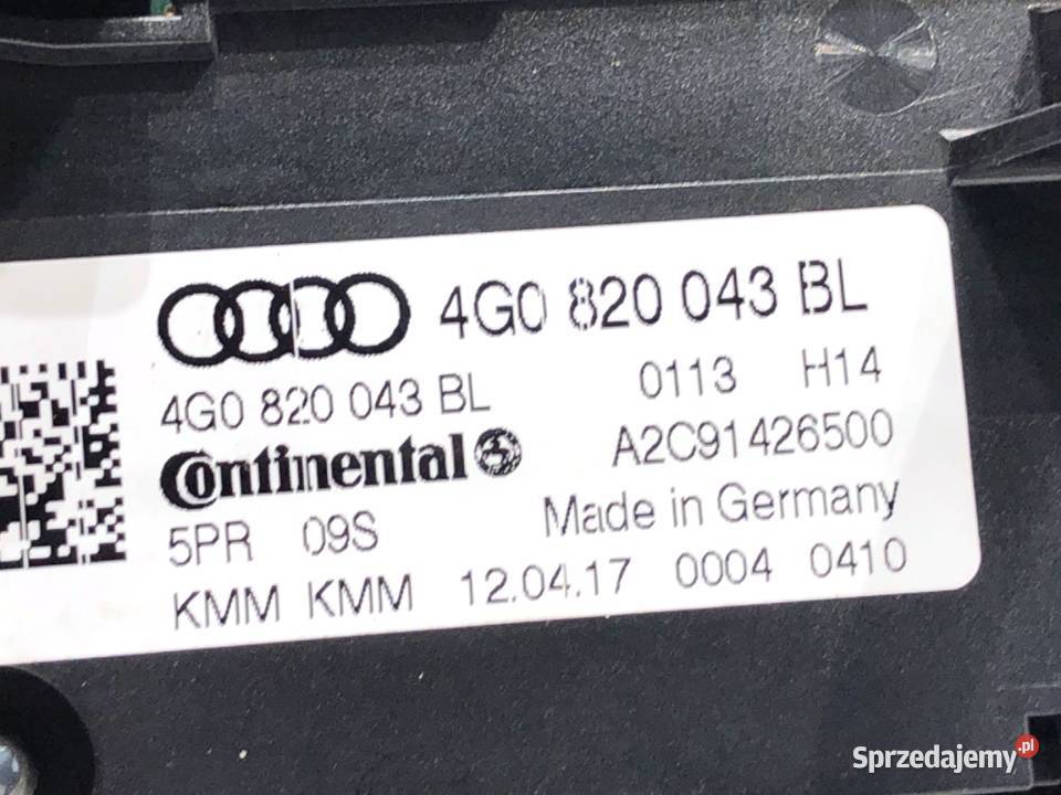 PANEL STEROWANIA NAWIEWU AUDI A6 C7 4G0820043BL