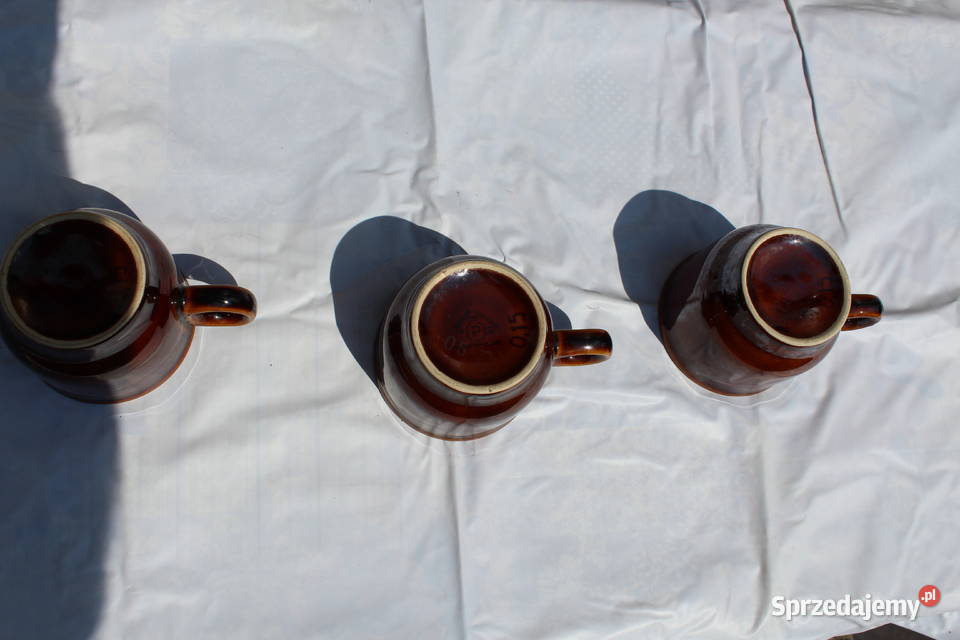 Filiżanki ceramika Pruszków 3 sztuki PRL śląskie Chorzów