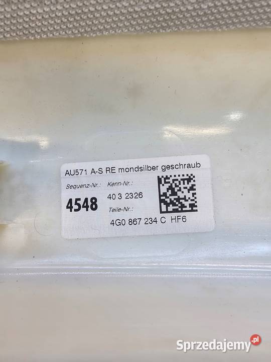 OSŁONA SŁUPKA A PRAWA AUDI A6 C7 4G0867234C HF6 Przystajń sprzedam