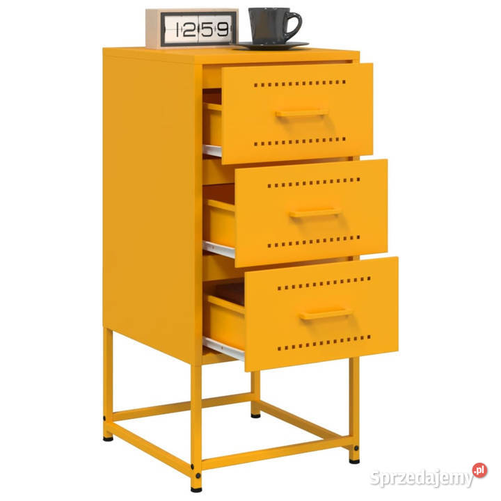 Szafka nocna musztardowa 36x39x78 stal WM846584 Warszawa