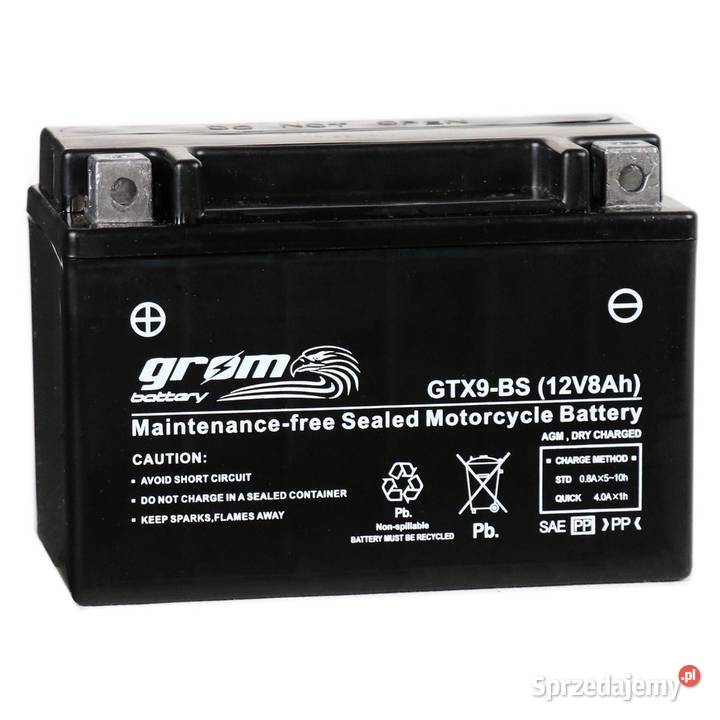 Akumulator motocyklowy GROM GTX9BS 12V 8Ah 130A Słupsk