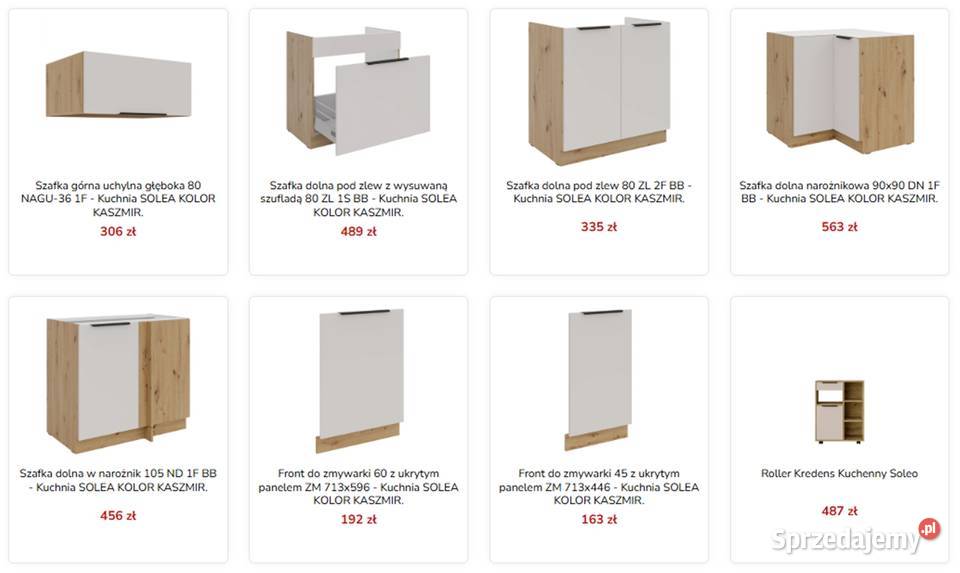 Meble kuchenne SOLEO szafki kuchenne do montażu Katowice
