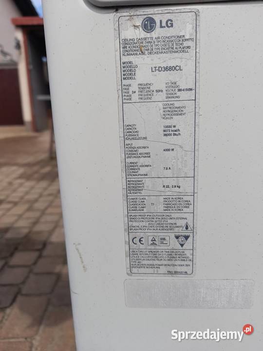 klimatyzacja kasetowa LG pieczarkarnia pieczarki Koszanowo