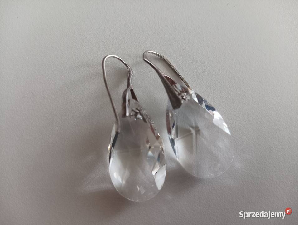 Kolczyki srebrne i wisiorki ze szkłem Swarovski srebro śląskie