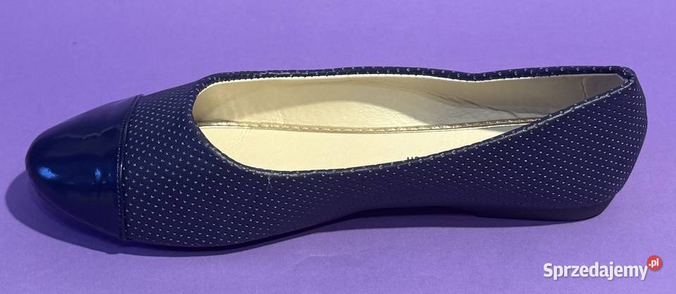 Granatowe baleriny połysk rozmiar 37 BAL9