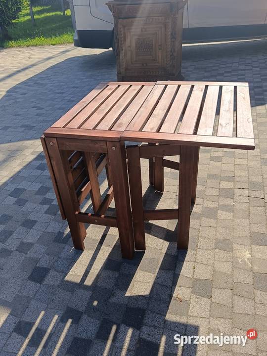 Stolik drewniany ogrodowy tarasowy rozkładany Lipno