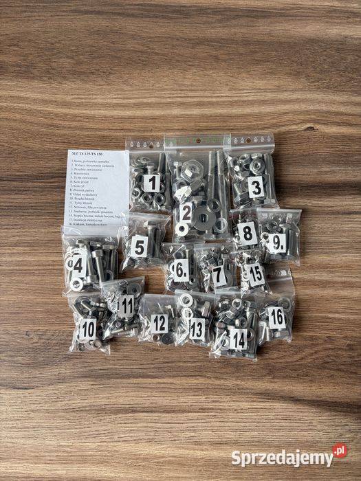 NOWY KOMPLET ŚRUB ŚRUBY NIERDZEWNE MZ TS 125 MZ śląskie sprzedam