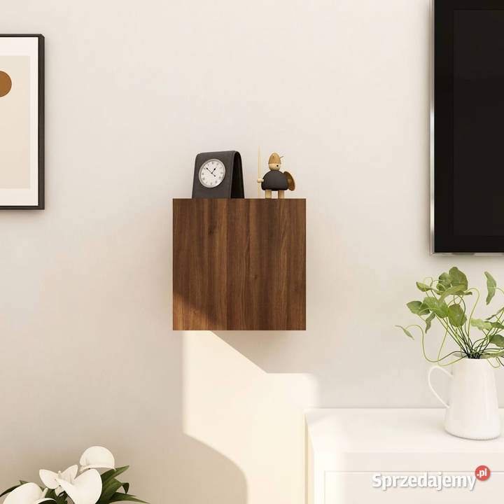 Wisząca szafka telewizyjna brązowy dąb 305x30x30 Warszawa
