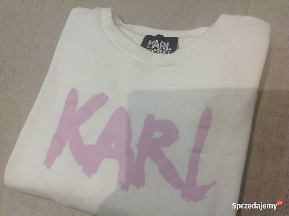 Bluza Biała Damska KARL LAGERFELD r L różowy lubuskie Nowa Sól