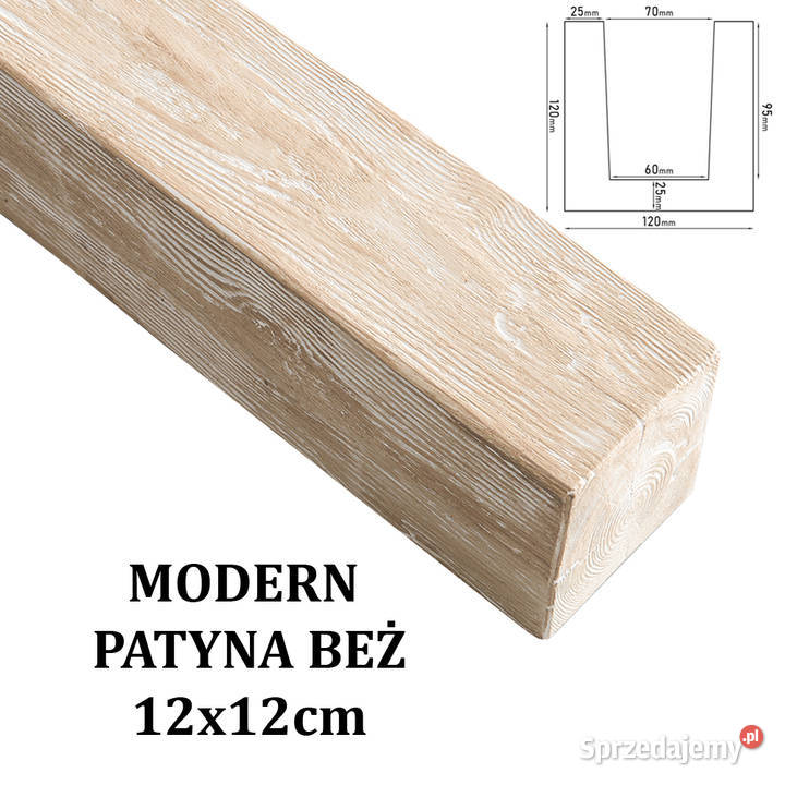Belka Modern 12x12 Patyna Beż Panele dekoracyjne Gdów