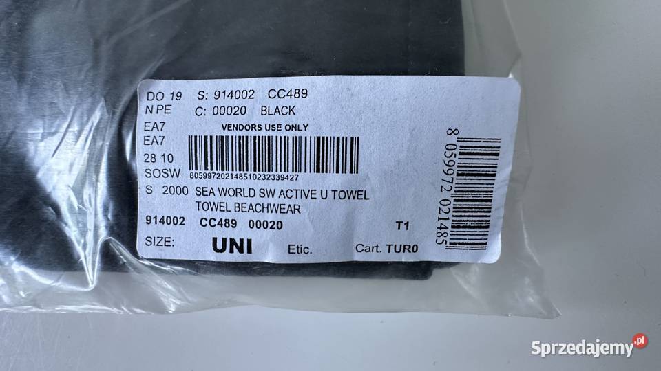 EMPORIO ARMANI ręcznik plażowy Szczecin