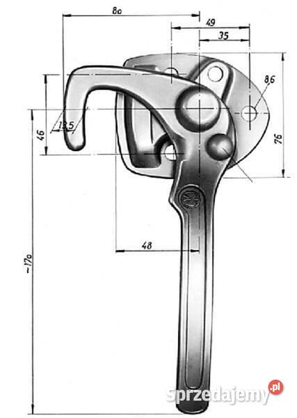 Zamknięcie dźwigniowe kątowe strona lewa 6020143 Kamionna
