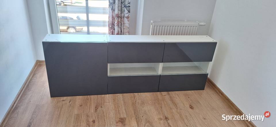 Szafki wiszące IKEA BESTA ciemnoszary połysk mazowieckie sprzedam