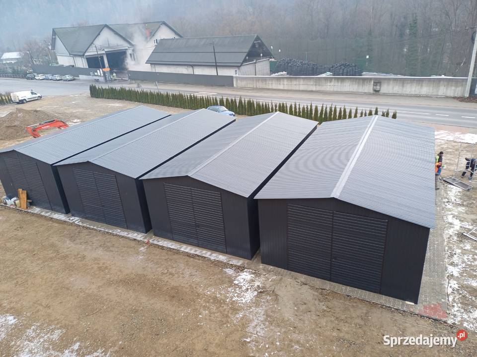 GRAFITOWY Garaż Blaszany Garaże Blaszane Magazyn Sprzedaż