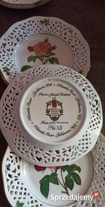 Talerzyk do powieszenia z różami Ażur Schumann Gdańsk