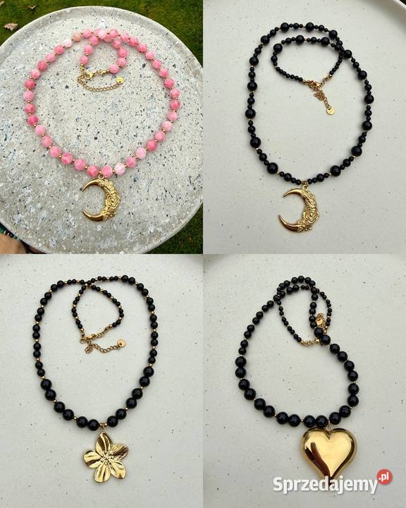 Naszyjnik choker kamienie naturalne turmalin