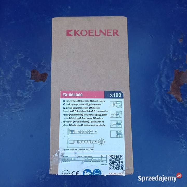 Kołki szybkiego montażu FX 6x60 mm KOELNER 100 Kamień Pomorski