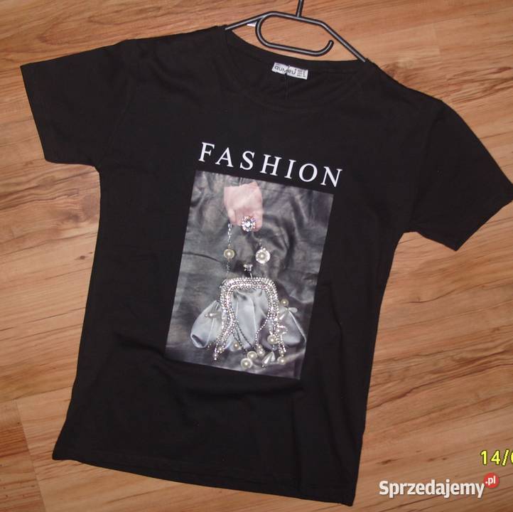 TSHIRT cyrkonie perełki r SM QUMRU Rozmiar 38(M) Rawicz
