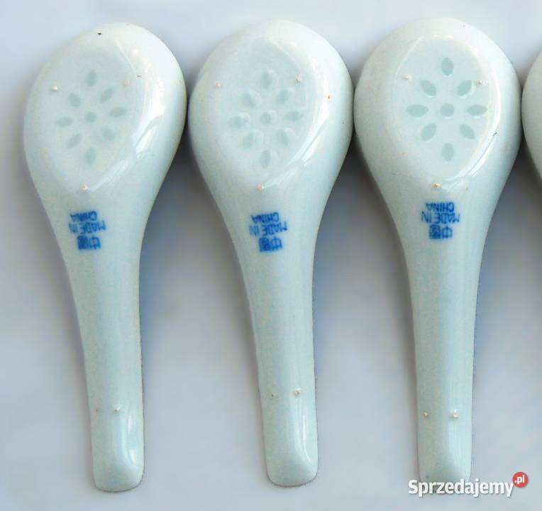 Chińskie porcelanowe łyżki 3 porcelana ryżowa Lublin