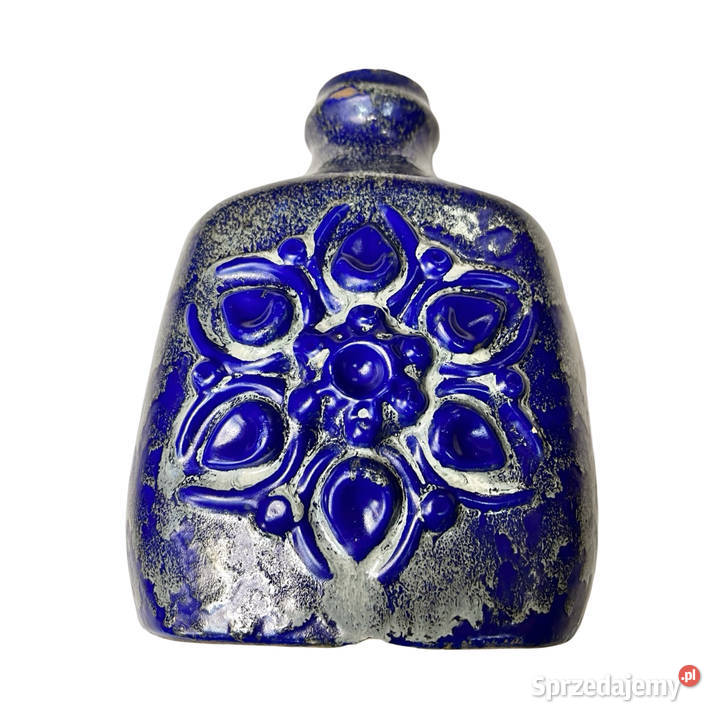 Kobaltowy duży ceramiczny wazon Strehla Keramik Dom i Ogród
