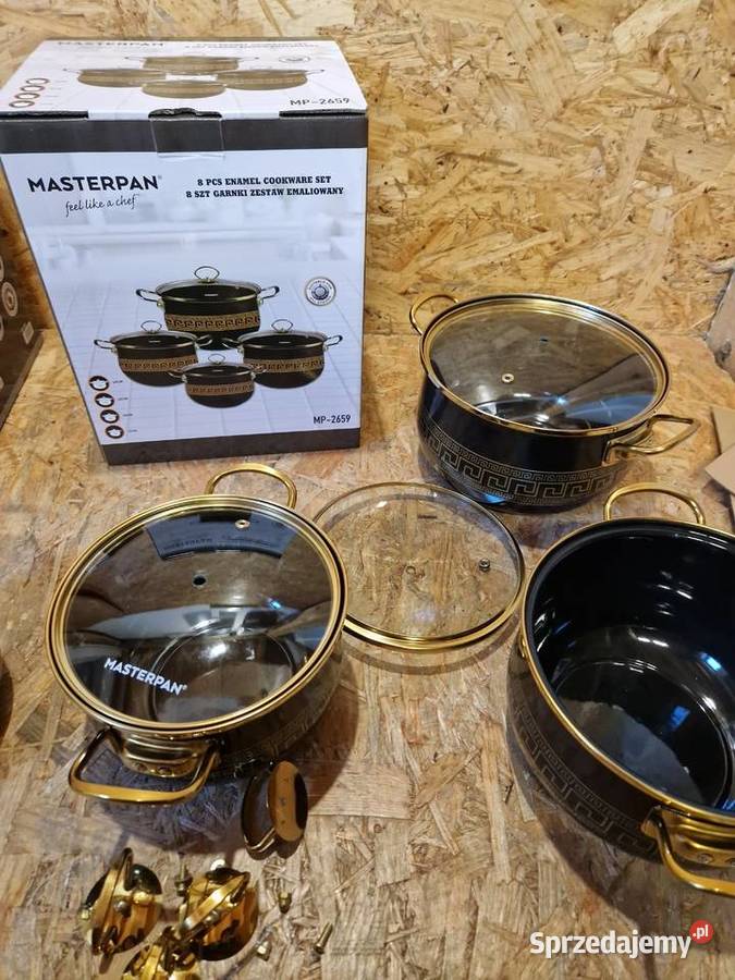 Zestaw garnków emaliowanych Masterpan MP2659 4 Głogowa sprzedam