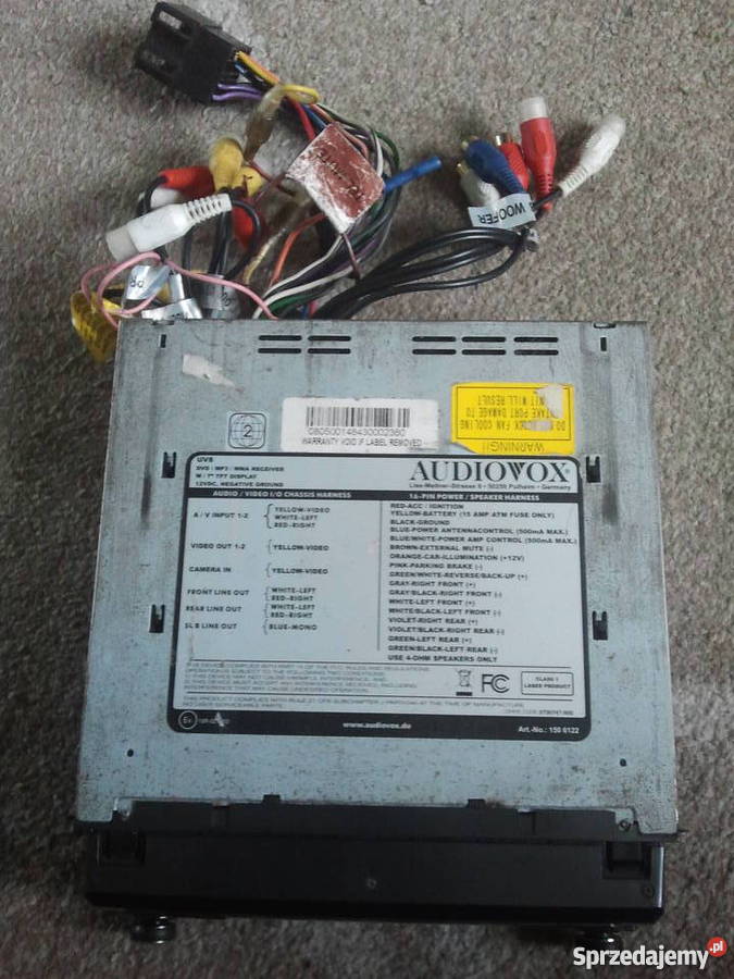 Radio DVD Audiovox UV8 Radioodtwarzacze Uszew