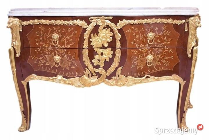 Królewska Komoda Ludwik Biały Marmurowy Blat małopolskie Kraków