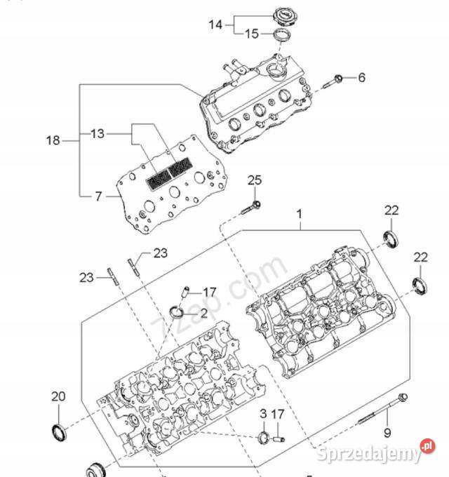 0K566102F5 USZCZELKA GŁOWICY KIA CARNIVAL 25 99 lubelskie