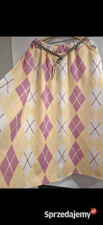 Made In Italy Spódnica Romby Żółta 95viskoza żółty/złoty Poznań