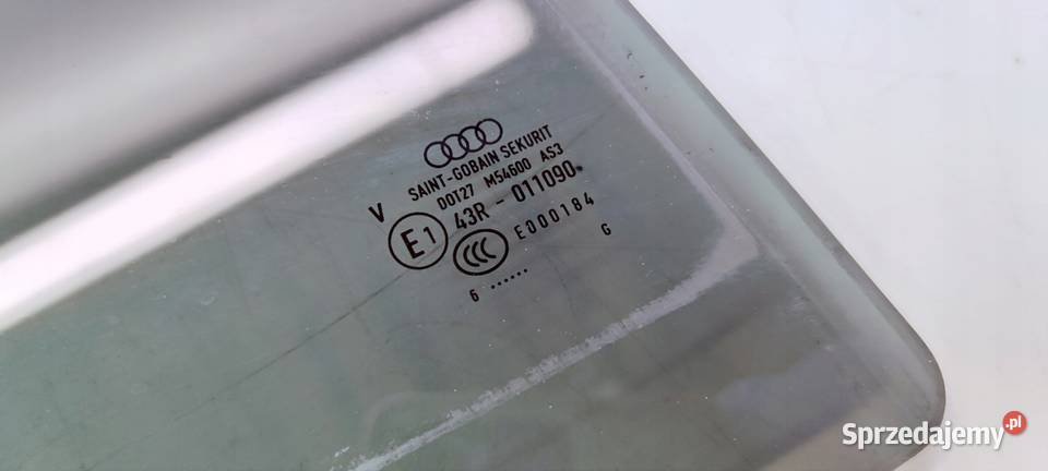 SZYBA DRZWI PRAWY TYŁ AUDI A4 B9 8W9 ORYGINALNIE Przystajń sprzedam