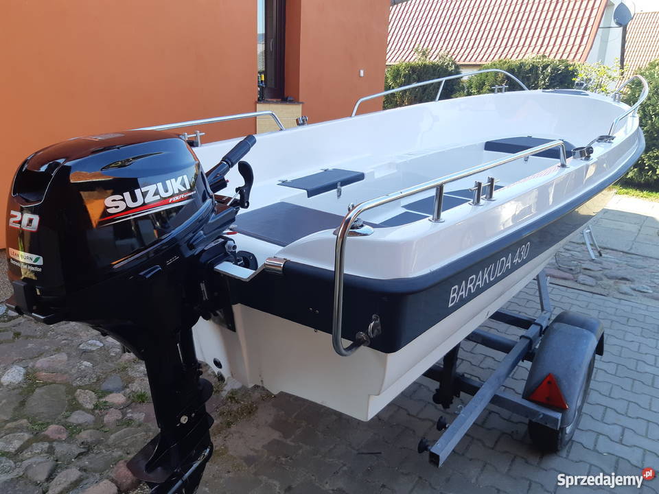 Barakuda 430 z silnikiem Suzuki 20 z 2018 roku Sport i Wypoczynek Braniewo