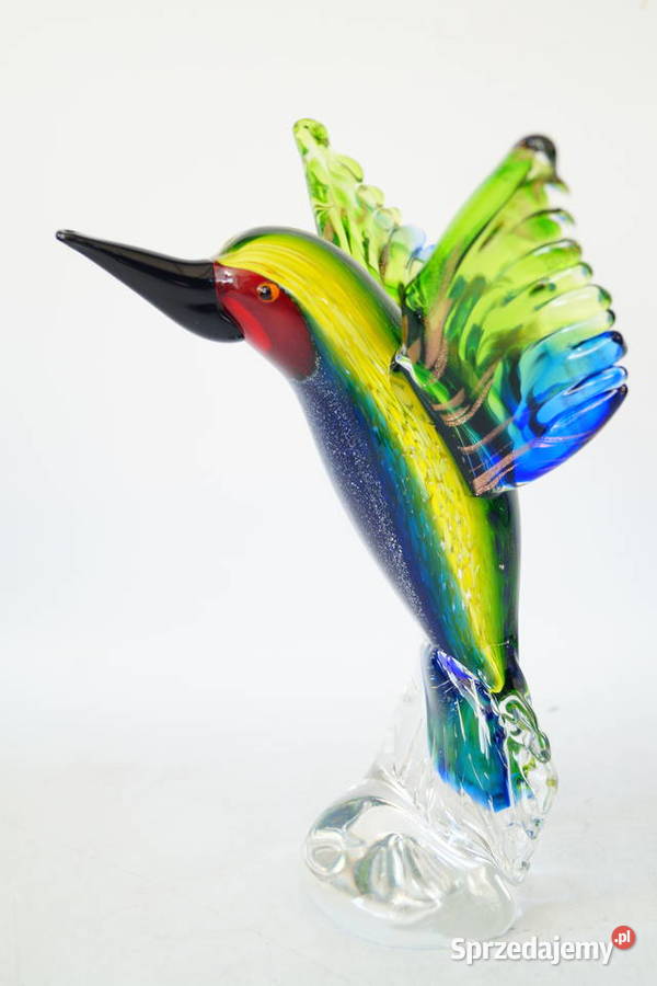 Figura szklana figura Murano style ptak ptaszek