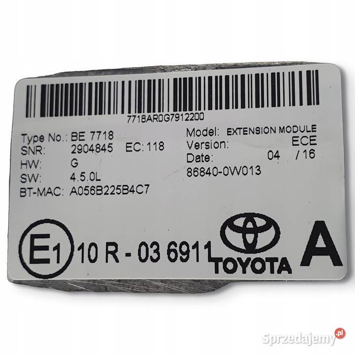 RADIO CD RADIOODTWARZACZ Nawigacja Navi Toyota osobowe