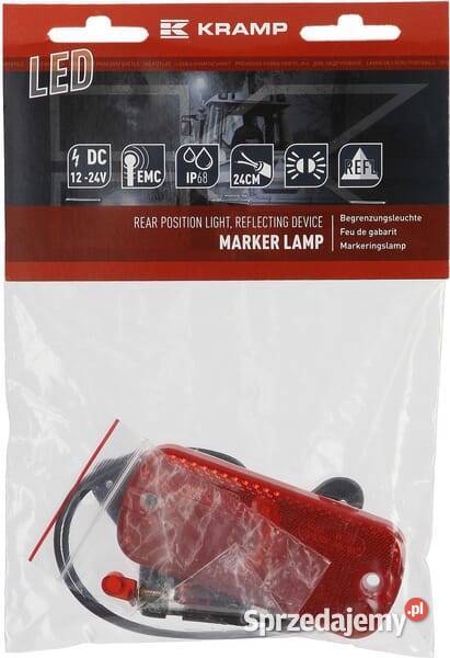 Lampa obrysowa LED prostokątna 1224V z przewodem małopolskie