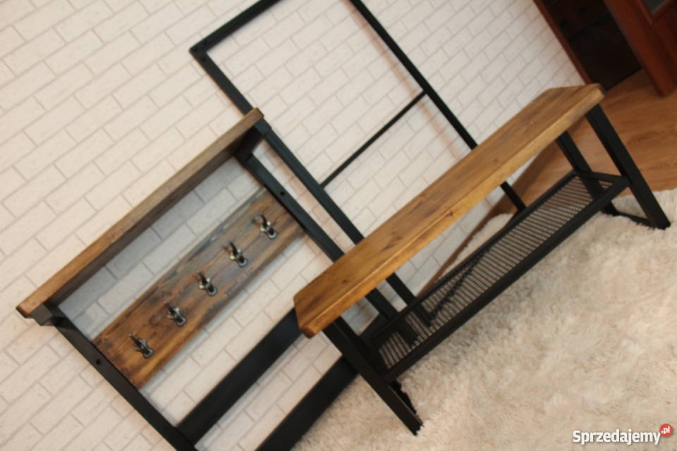 meble vintage do przedpokoju wieszak ławka Komplety mebli Zielona Góra
