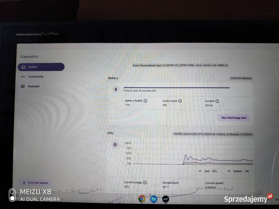 Chromebook 2 w 1 Acer Spin 11 CP3111H Gliwice sprzedam
