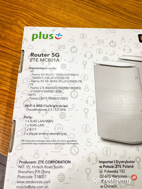 Router 5G ZTE MC801A szybki internet 5GLTE WiFi router Łódź