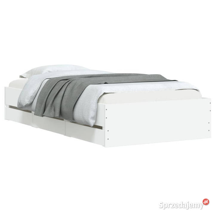 Rama łóżka z szufladami biała 75x190 WM3207329 Łóżka Warszawa