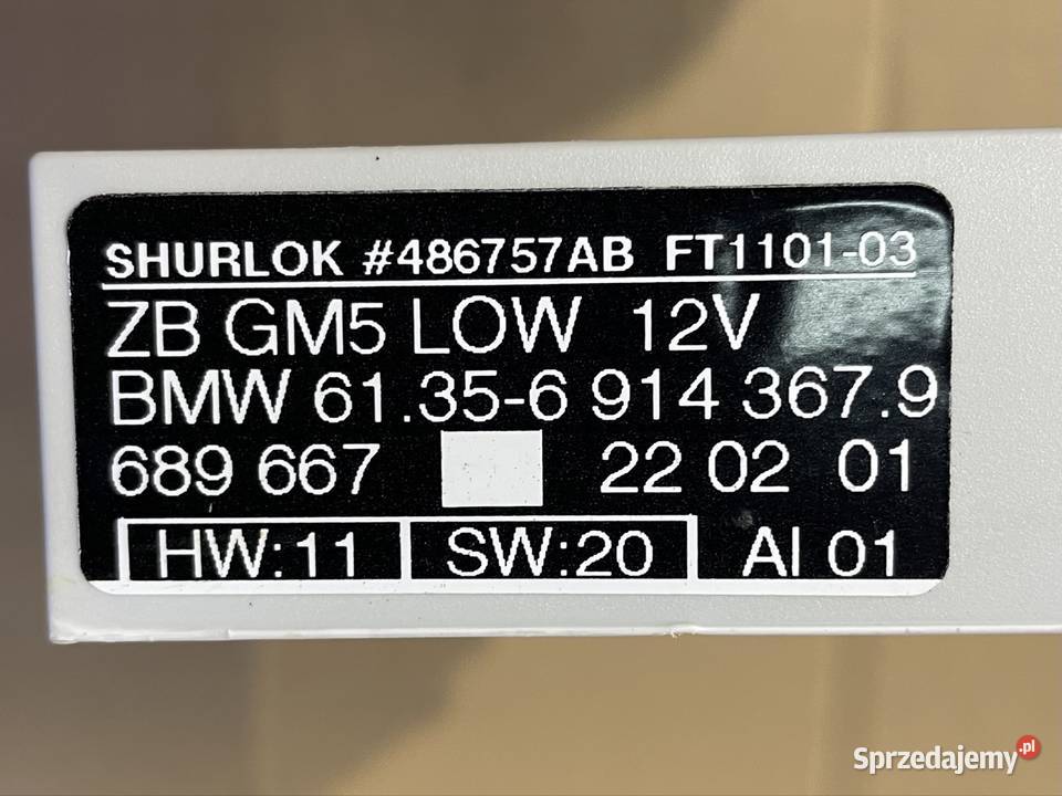 6914367 moduł sterownik komfortu LOW bmw 3 e46 5