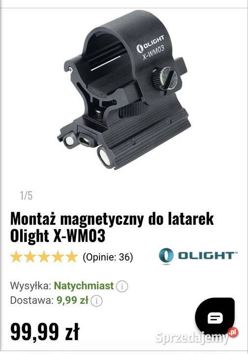 Montaż magnetyczny do latarek Olight XWM03 Tuchów