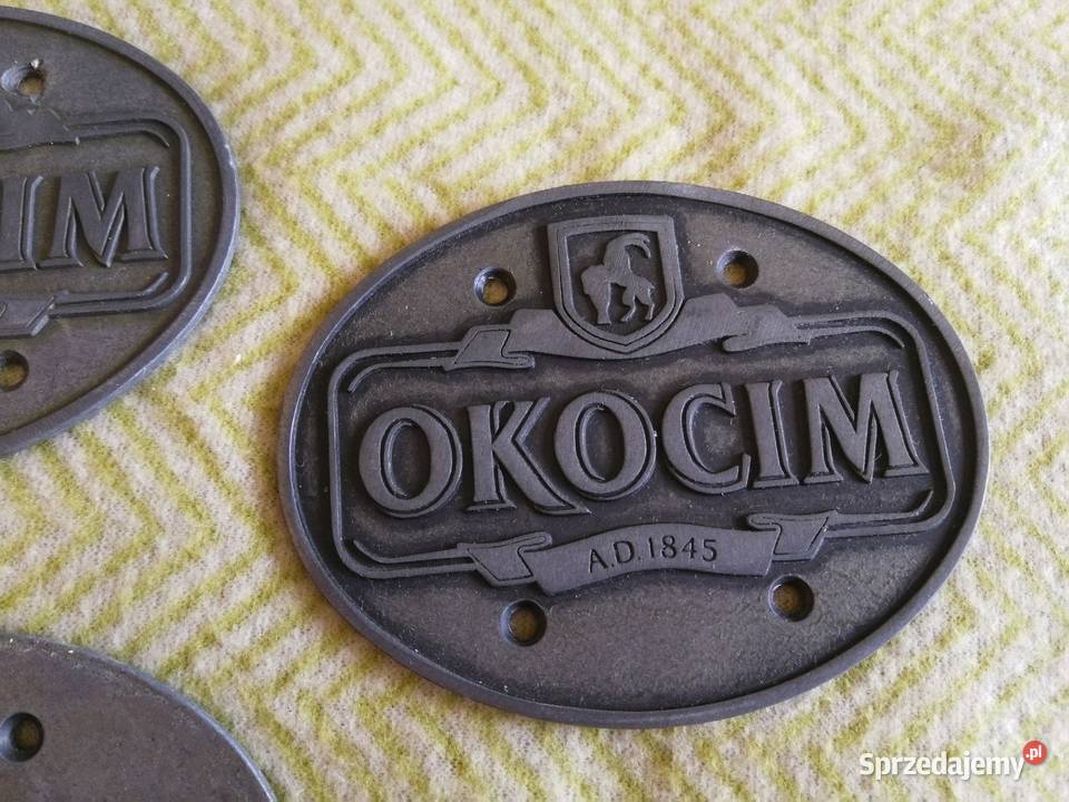 Metalowe emblematy browarów OKOCIM i CARLSBERG zachodniopomorskie Szczecin