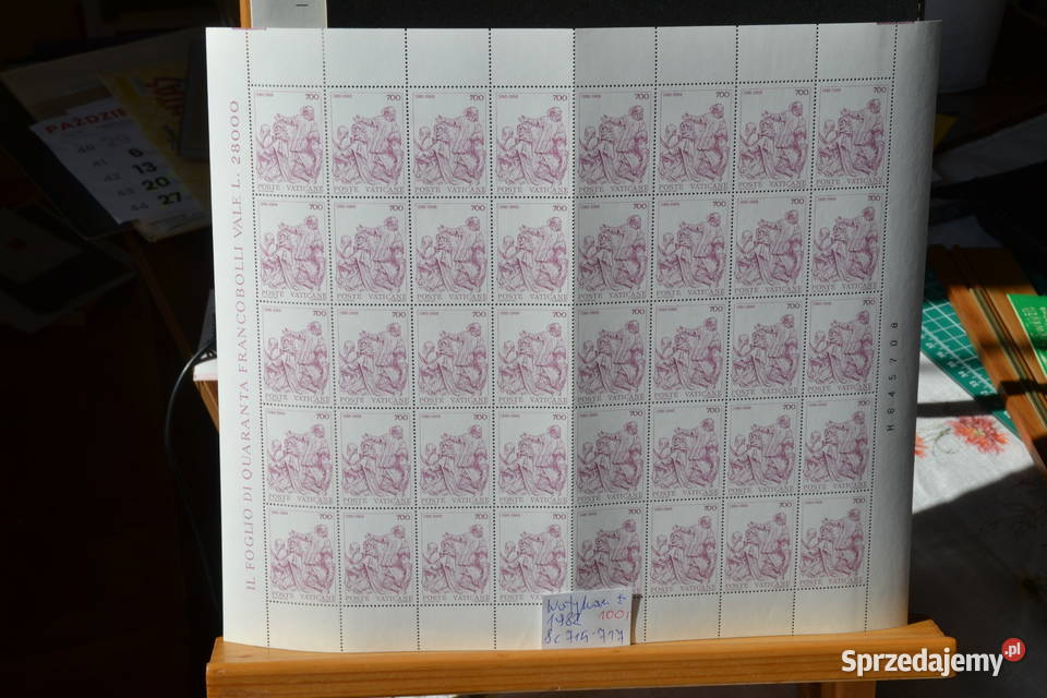 Znaczki Watykan Arkusze Sc 715717 Filatelistyka Sobótka