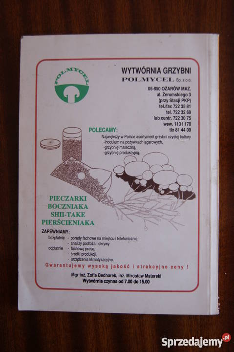 K Szyduga J Maszkiewicz Uprawa pieczarek Parczew sprzedam