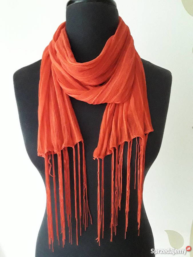 Szal apaszka komin z cienkiego materiału z Warszawa