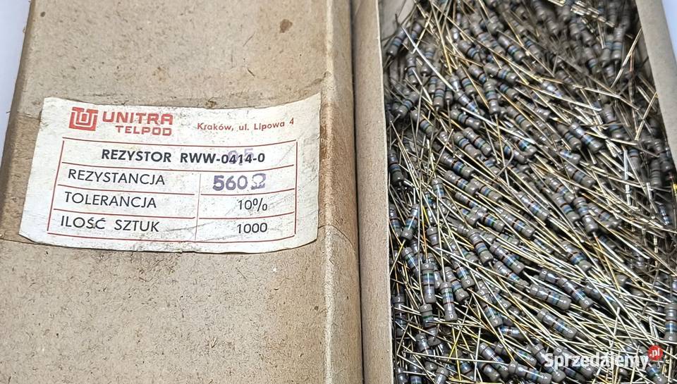 Rezystor 560 Ohm 05W RWW Unitra TELPOD Gdańsk