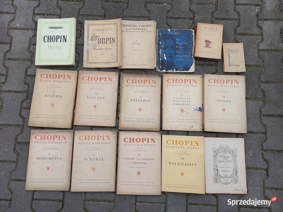 Chopin nuty na fortepian zestaw starych zeszytów pomorskie Tczew