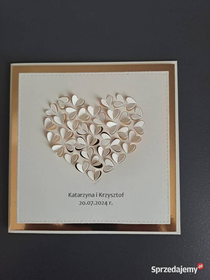 Kartka z okazji ślubu w kopercie Strzebiń