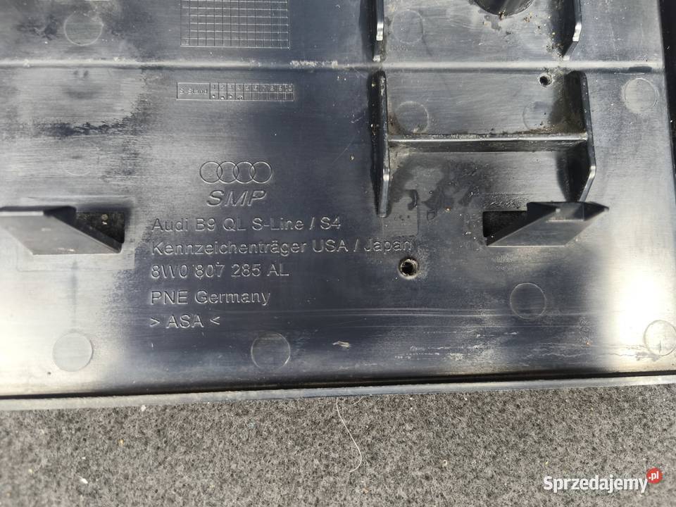 Wspornikramka tablicy rejestracyjnej przód Audi mazowieckie Ostrołęka sprzedam